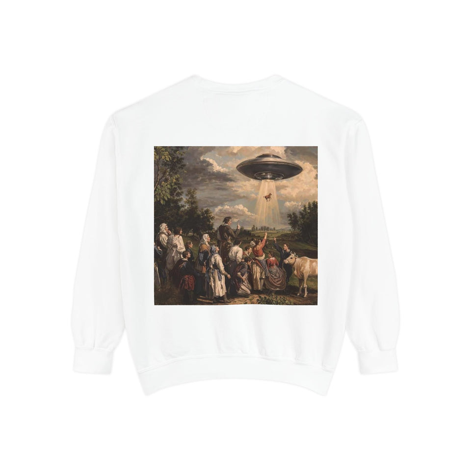 Alien Encounter Garment-Dyed Sweatshirt, Unisex UFO Sweatshirt, Cosmic Artwear, Unique Gift for Sci-Fi Fans, Retro Style Clothing, [...]