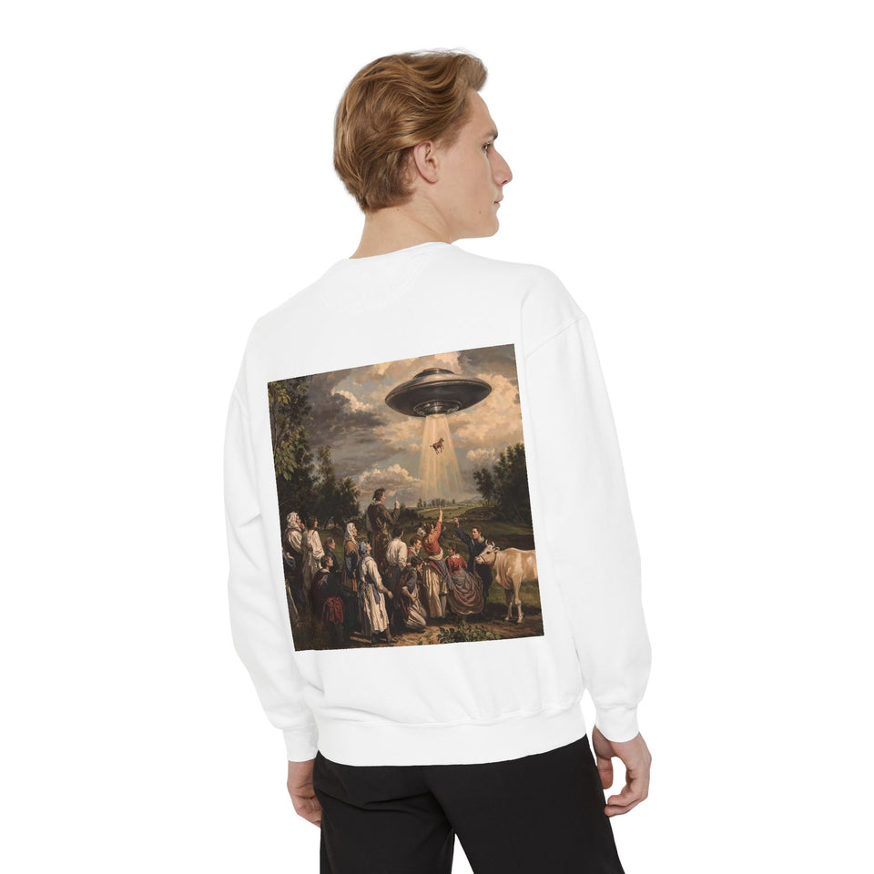 Alien Encounter Garment-Dyed Sweatshirt, Unisex UFO Sweatshirt, Cosmic Artwear, Unique Gift for Sci-Fi Fans, Retro Style Clothing, [...]