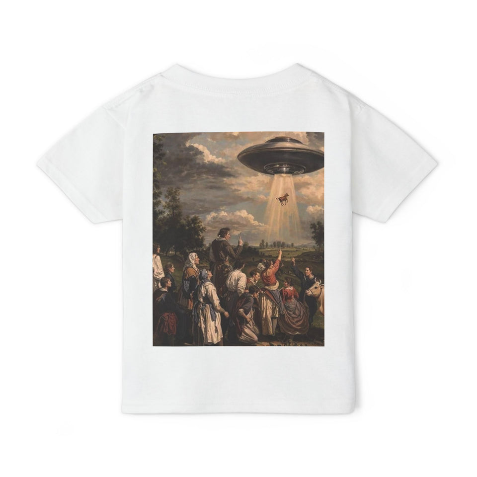 UFO Encounter Toddler T-shirt, Fun Kids Tee, Alien Theme Top, Unique Gift for Science Lovers, Birthday Party Apparel
