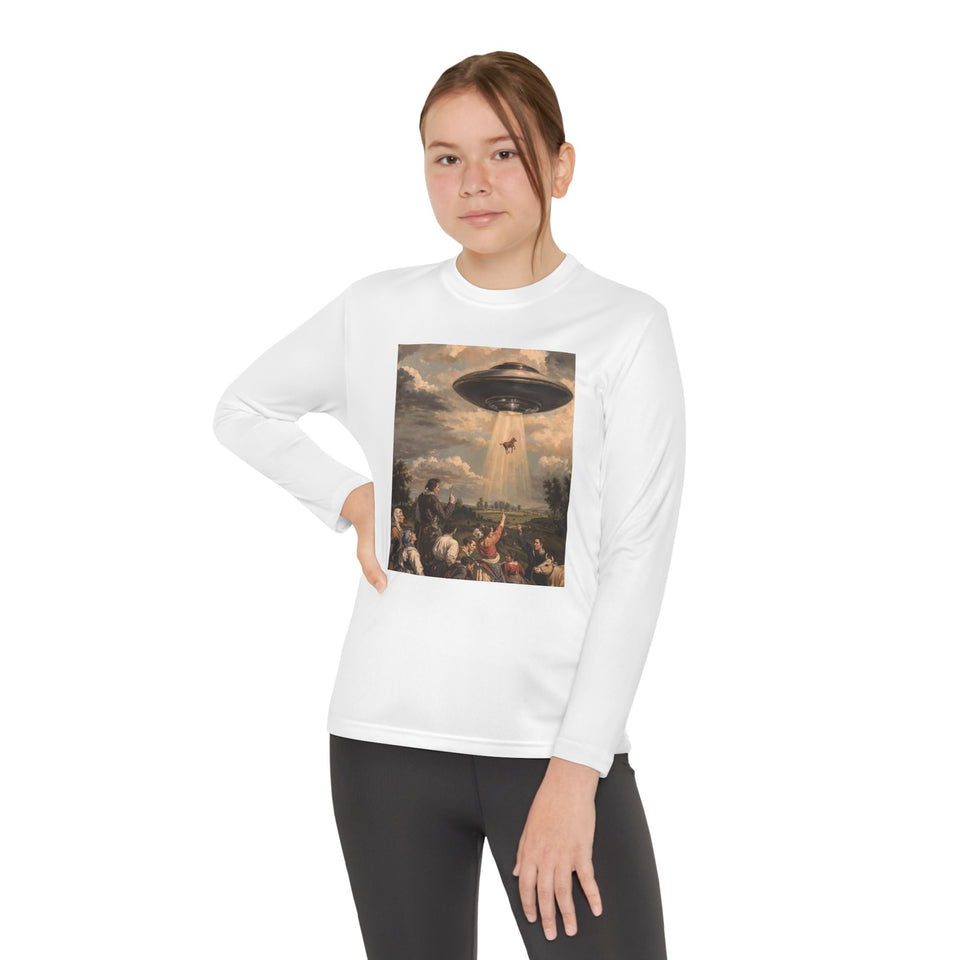 Kid's UFO Adventure Tee, Alien Shirt for Young Explorers, Space Theme Long Sleeve Top for Parties, Gifts, and Everyday Fun