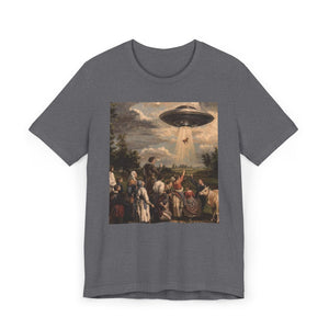 UFO Art Unisex T-Shirt, Extraterrestrial Tee, Sci-Fi Shirt, Gifts for Alien Enthusiasts, Casual Wear, Summer Fashion