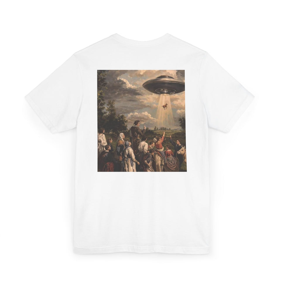 UFO Art Unisex T-Shirt, Extraterrestrial Tee, Sci-Fi Shirt, Gifts for Alien Enthusiasts, Casual Wear, Summer Fashion