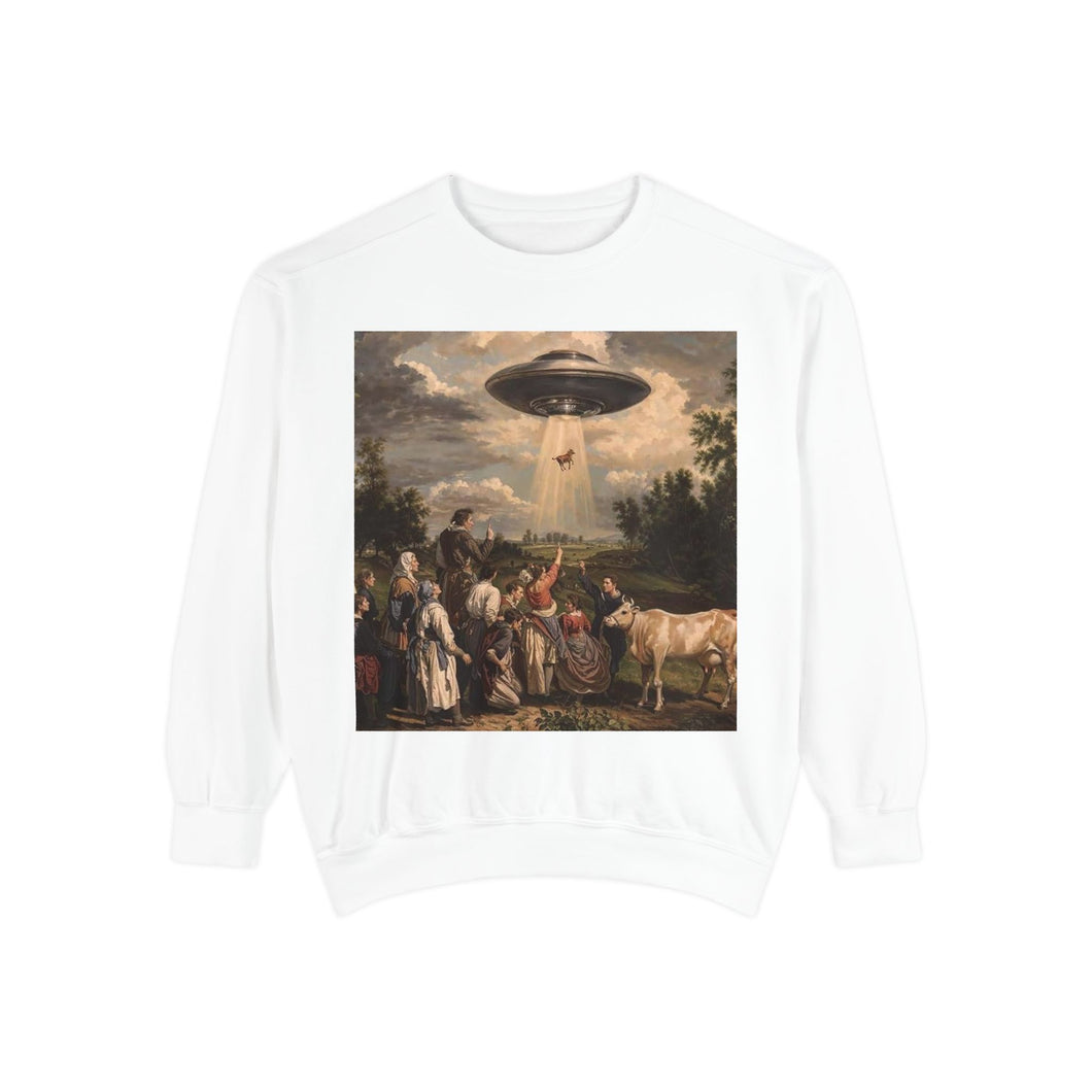 Alien Encounter Garment-Dyed Sweatshirt, Unisex UFO Sweatshirt, Cosmic Artwear, Unique Gift for Sci-Fi Fans, Retro Style Clothing, [...]