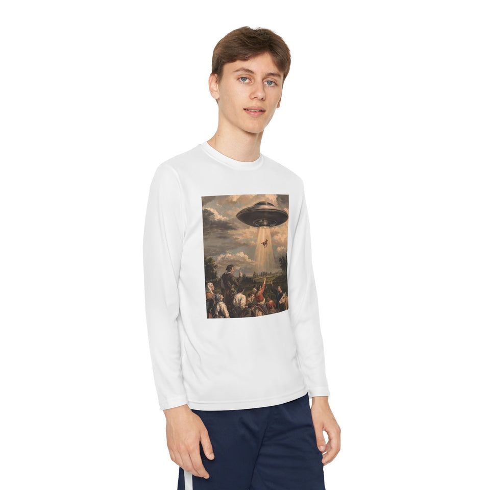 Kid's UFO Adventure Tee, Alien Shirt for Young Explorers, Space Theme Long Sleeve Top for Parties, Gifts, and Everyday Fun